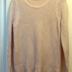 Loft pink cable sweater